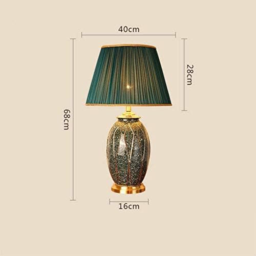 Настолна Лампа FZZDP в стил Арт-Деко, Настолна Лампа за Декорация на дома, Текстилен лампа, Керамичен Корпус лампа, Подходящ е за