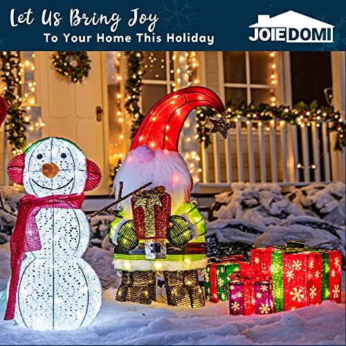 JOIEDOMI Комплект от 3 Коледни подаръци Кутии с Осветление, Коледна Украса, На 50 Предварително Зажженных лампи с нажежаема Жичка
