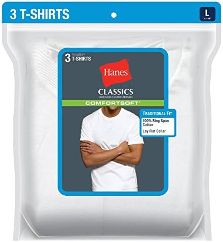 Мъжка риза с кръгло деколте Hanes Ultimate Control за мъже -на Разположение няколко двойки