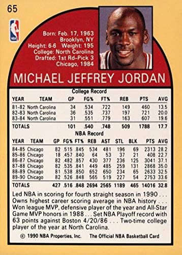 Баскетболно карта на Майкъл Джордан 1990-91 Обръчи №65