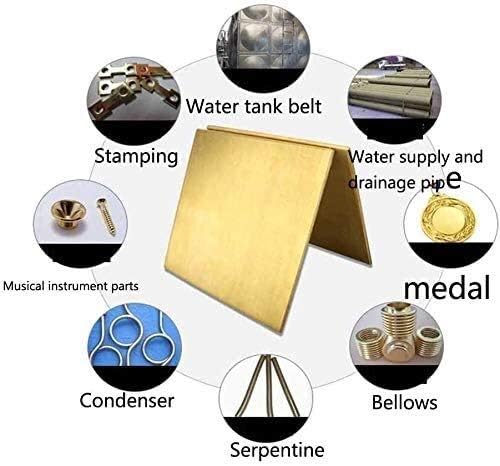 Латунная плоча HAOKTSB Месинг лист за разработка на продукта обработка на метали с Дебелина 0,5 мм, С фолио от чиста мед (Цвят: