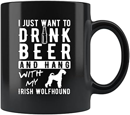 Чаша за Ирландско Волкодава Подарък Ирландски Волкодава Ирландски голяма ловджийска хрътка По Халба Любител на Кучета Чаша за Подарък