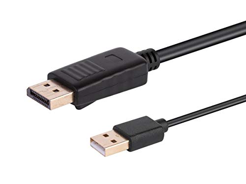 Кабел Monoprice HDMI-DisplayPort 1.2 a дължина 3 метра | 4K при 60 Hz, плеър за дискове Blu-ray / конзола / Apple TV / Преносим