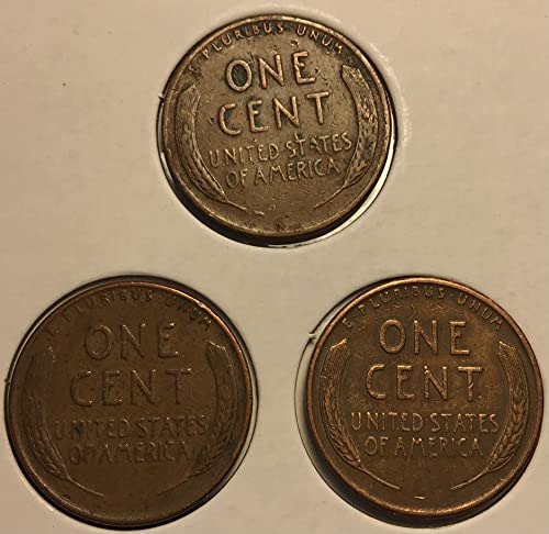 1953 P D S Lincoln Wheat Cent Penny PDS set Продавачът Пени Много Добър