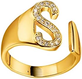 Сватбени и годежни пръстени за жени с регулируем английски изкуствен отвор с кристали и диаманти