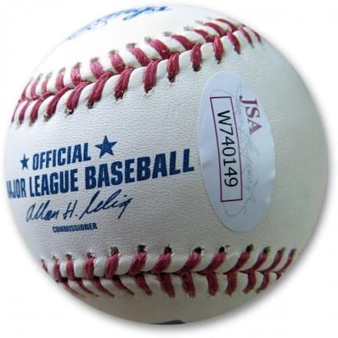 Дон Ньюкомб Подписа Статистика MLB Бейзбол Dodgers с Автограф от JSA W740149 - Бейзболни Топки с Автографи