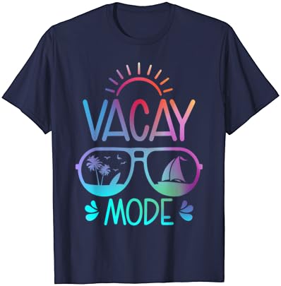 Тениска Vacay Mode Вратовръзка Боядисват за Лятното часово пътуване и Семейна почивка