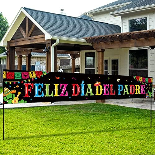 CiyvoLyeen Фелиз Диа del Padre Текстилен Банер Мексикански Ден на Бащата Испански Фон За Снимки Фелиз Диа Татко Фиеста Вечерни Украса