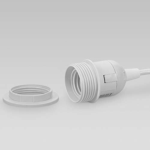 Plug светлинна кабел kwmobile (опаковка от 3 броя) - Текстилен Окачен лампа с дължина 20 метра с приставка адаптер, изход E26 -