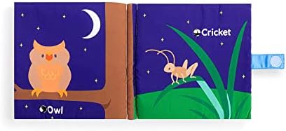 DEMDACO Goodnight Friends Синя и Жълта Детска Мека Звукова книга от Полиестер с размери 8 х 8 инча