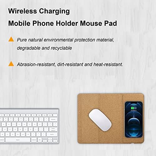 MOSHOU Безжичен кабел за зареждане Подложка за мишка, Подложка за iPhone 14/13/12 /11Pro Max/Samsung Galaxy За Множество мобилни