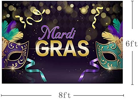 MEHOFOTO Mardi Gras Party фотографско студио Щанд на Заден План Подпори Лилаво Златна Зелена Лента Маскарадная Маска Танц на Бала