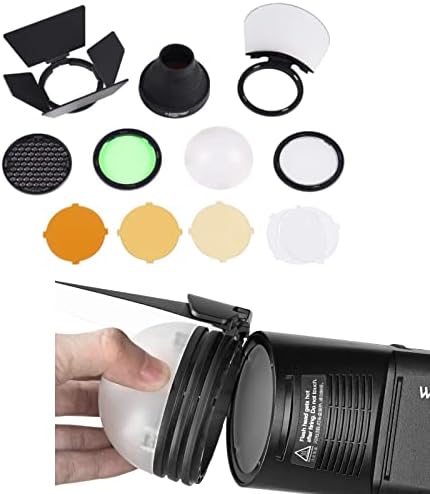 Светкавица Godox V1 V1-C за фотоапарат Canon Speedlight с комплект аксесоари Godox AK-R1, акумулаторна литиево-йонна батерия с капацитет