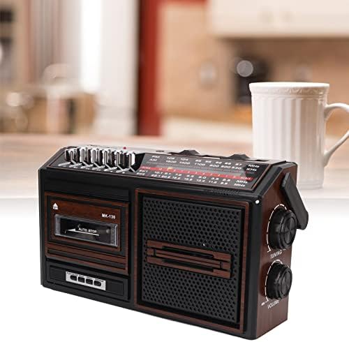 Dpofirs Ретро Boombox касетофон AM/FM Стерео Радио, Ретро Магнетофон с говорител и жак за слушалки, Стерео уредби за деца в напреднала