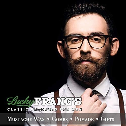 Восък за мустаци Лъки Franc's без аромат - Класически восък за мустаци силна фиксация за мъже е Изцяло натурална формула, без мирис