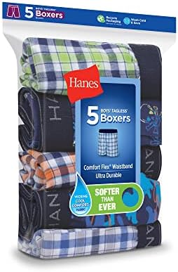 Boxer за момчета Hanes от 5 опаковки (цветовете може да варират)