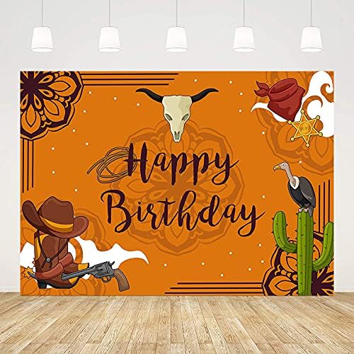 MEHOFOND Дивия Запад Каубой рожден ден на фона на западните рожден ден украси банер крава кактус декор череп козметика фон банер