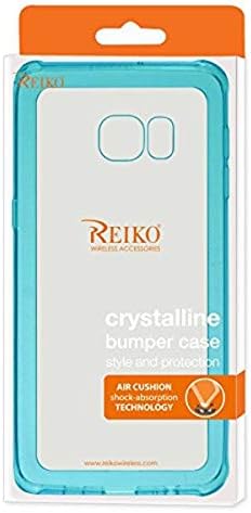 Безжична Прозрачен калъф Reiko от TPU за Samsung Galaxy S6 Edge Plus - Прозрачен с Тъмно синьо