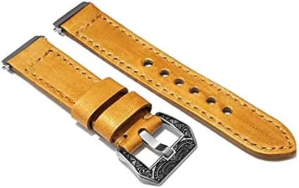 Каишка от матирана естествена кожа NICKSTON Gold е Съвместим с умни часовник Fitbit Versa 2 и Versa, Lite и Специално Издание с