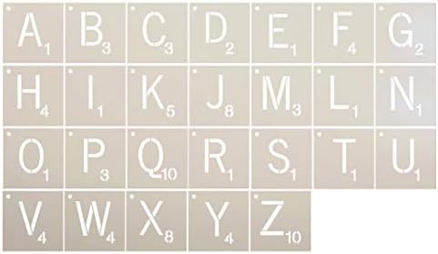Набор от шаблони за игра на думи с буквите от Азбуката StudioR12 | за многократна употреба шаблон от mylar | се Използва за colorization